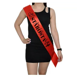 Szarfa CZERWONA Ślub Super Starosta